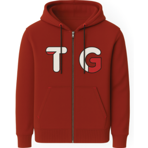 mens zipper applique hoodie