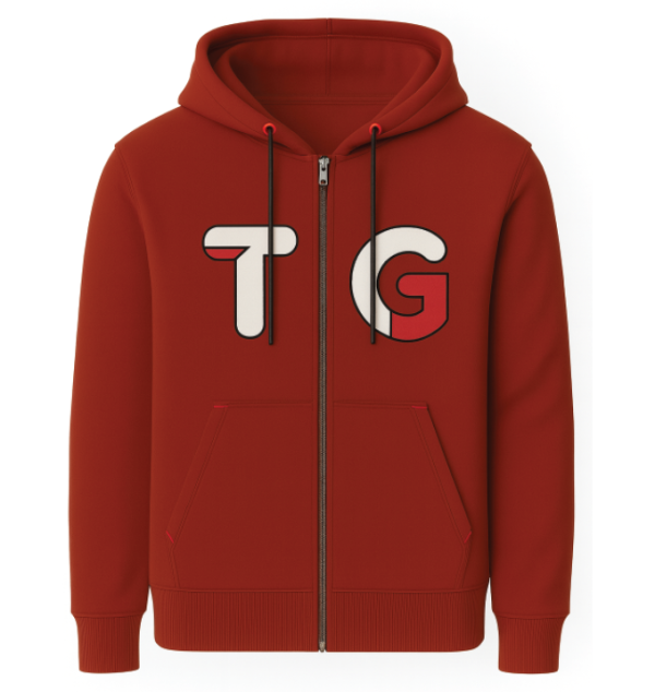 mens zipper applique hoodie