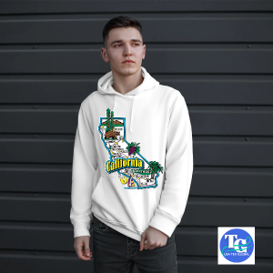 California Maps Printed Male Hoodie (HM3) - Image 3