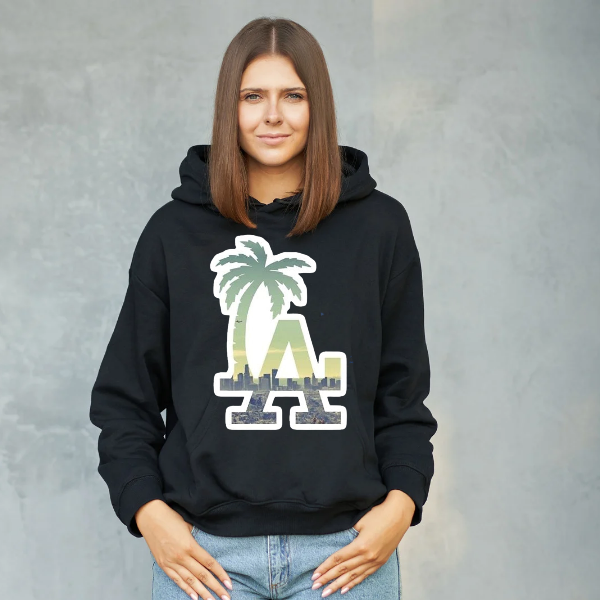 Ladies printed hoodie