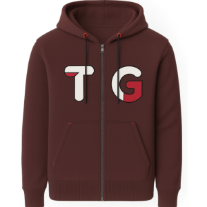 mens zipper applique hoodie