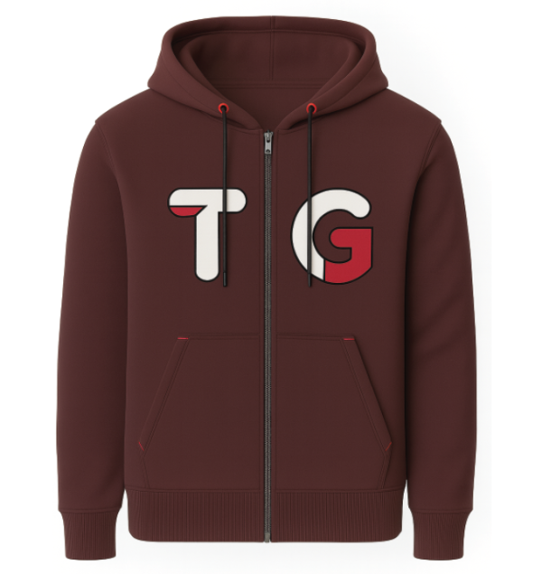 mens zipper applique hoodie