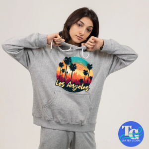 Los Angeles California Printed Female Hoodie (HF4)