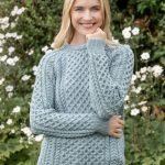Ladies cable design sweater