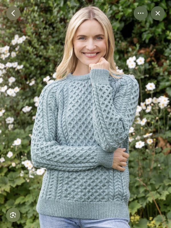 Ladies cable design sweater
