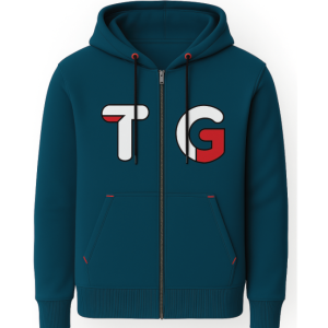 mens zipper applique hoodie