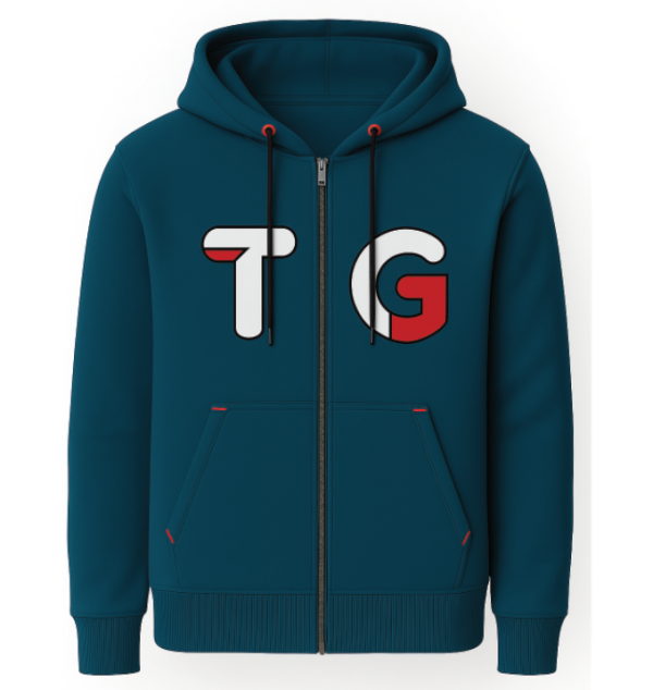 mens zipper applique hoodie