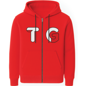 mens zipper applique hoodie