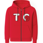 mens zipper applique hoodie