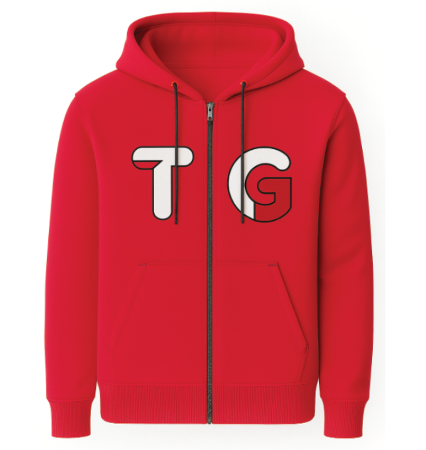 mens zipper applique hoodie