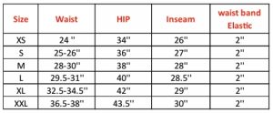 womens joggers trousers size chart